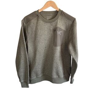 Arc'teryx Men's Olive Konseal Crew Crewneck Sweatshirt Pullover Medium